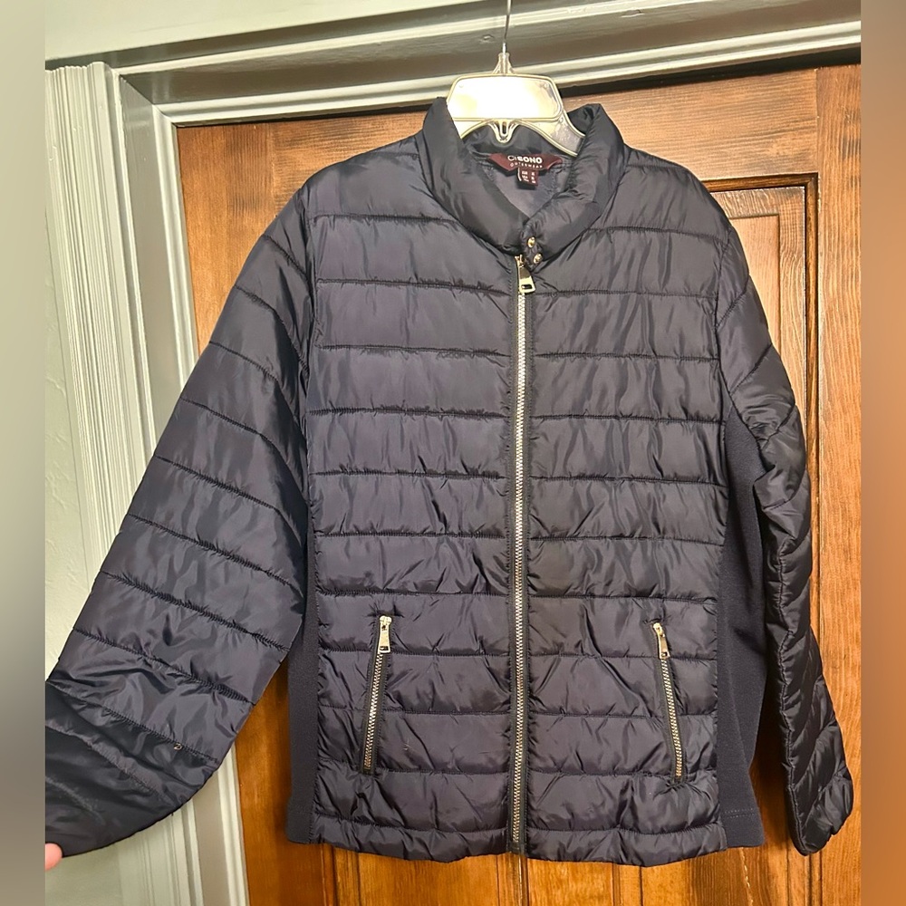 Cisono women’s navy blue puffy jacket, xl